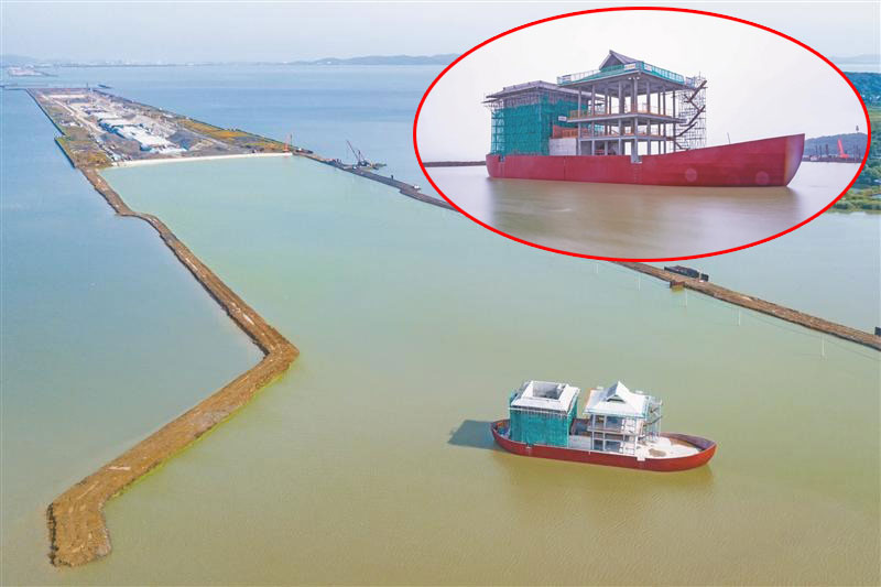 2020年6月15日，太湖隧道南泉段第二倉順利完成回水作業(yè)，湖中新增了一座畫舫風(fēng)亭，成為融合太湖自然風(fēng)貌的新景觀。